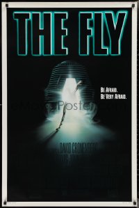 2k0988 FLY 1sh 1986 David Cronenberg, Jeff Goldblum, Geena Davis, cool creepy sci-fi art by Mahon!
