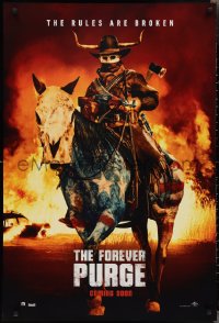 2k0990 FOREVER PURGE int'l teaser DS 1sh 2021 Everardo Gout, wild, creepy image, the rules are broken!