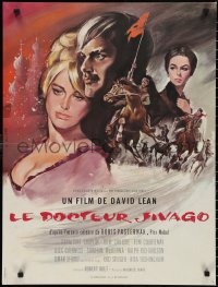 2k0387 DOCTOR ZHIVAGO French 23x30 1966 Omar Sharif, Julie Christie, David Lean epic, Allard art!