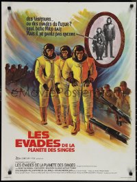 2k0390 ESCAPE FROM THE PLANET OF THE APES French 24x32 1971 different Grinsson sci-fi artwork!
