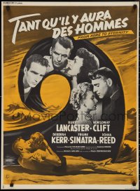 2k0392 FROM HERE TO ETERNITY French 23x31 R1960s Burt Lancaster, Kerr, Sinatra & Clift, different!