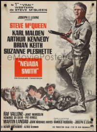 2k0410 NEVADA SMITH French 23x31 1966 cool image of Steve McQueen with gun!
