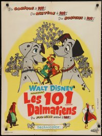 2k0413 ONE HUNDRED & ONE DALMATIANS French 24x32 1961 Walt Disney canine family cartoon, ultra rare!