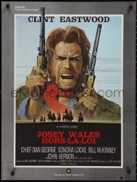 2k0414 OUTLAW JOSEY WALES French 23x31 1976 Eastwood is an army of one, montage art by Roy Andersen!