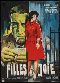 2k0426 UNDER THE SAME SKIN French 23x32 1964 Mirtha Legrand, cool Belinsky film noir artwork!