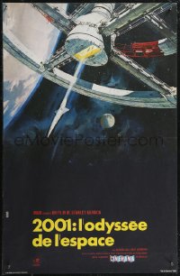 2k0434 2001: A SPACE ODYSSEY Cinerama French 15x24 1968 Kubrick, art of space wheel by Bob McCall!