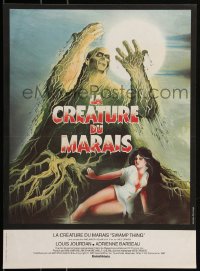 2k0448 SWAMP THING French 15x21 1982 Wes Craven, Bourduge art of monster & Adrienne Barbeau!