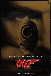 2k1016 GOLDENEYE advance DS 1sh 1995 Pierce Brosnan as James Bond 007, cool gun & eye close up!