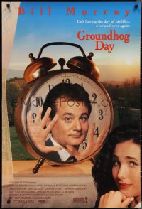 2k1026 GROUNDHOG DAY int'l DS 1sh 1993 Bill Murray, Andie MacDowell, directed by Harold Ramis!