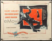 2k0779 NORTH BY NORTHWEST style A 1/2sh 1959 Cary Grant, Eva Marie Saint, Alfred Hitchcock classic!