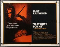 2k0782 PLAY MISTY FOR ME 1/2sh 1971 classic Clint Eastwood, Jessica Walter, an invitation to terror!