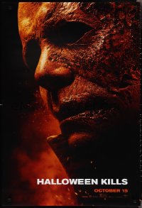 2k1036 HALLOWEEN KILLS teaser DS 1sh 2021 Jamie Lee Curtis, close-up of Michael Myers!