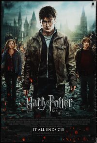 2k1041 HARRY POTTER & THE DEATHLY HALLOWS PART 2 advance DS 1sh 2011 Radcliffe, Grint & Watson!