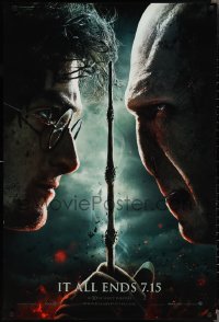 2k1042 HARRY POTTER & THE DEATHLY HALLOWS PART 2 teaser DS 1sh 2011 Radcliffe & Fiennes face-off!