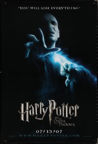 2k1045 HARRY POTTER & THE ORDER OF THE PHOENIX teaser DS 1sh 2007 Ralph Fiennes as Lord Voldemort!