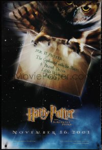 2k1046 HARRY POTTER & THE PHILOSOPHER'S STONE teaser 1sh 2001 Hedwig the owl, Sorcerer's Stone!