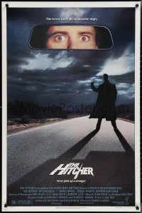 2k1059 HITCHER 1sh 1986 creepy hitchhiker Rutger Hauer, C. Thomas Howell, never pick-up a stranger!