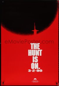 2k1068 HUNT FOR RED OCTOBER teaser 1sh 1990 Russian submarine captain Sean Connery, hunt is on!