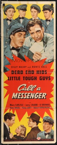 2k0726 CALL A MESSENGER insert 1939 Buster Crabbe, Dead End Kids & Little Tough Guys, ultra rare!