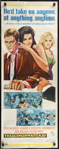 2k0730 CINCINNATI KID insert 1965 great art of pro poker player Steve McQueen & sexy Ann-Margret!