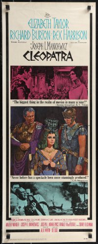 2k0731 CLEOPATRA insert 1964 Elizabeth Taylor, Richard Burton, Rex Harrison, Howard Terpning art!