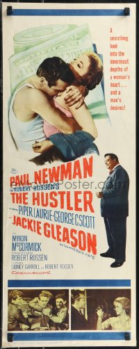 2k0736 HUSTLER insert 1961 pool pros Paul Newman & Jackie Gleason, plus sexy Piper Laurie!