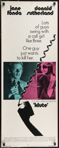 2k0737 KLUTE insert 1971 Donald Sutherland helps intended murder victim & call girl Jane Fonda!