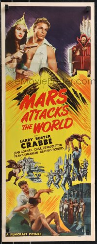 2k0742 MARS ATTACKS THE WORLD insert R1950 feature version of Flash Gordon Conquers the Universe!
