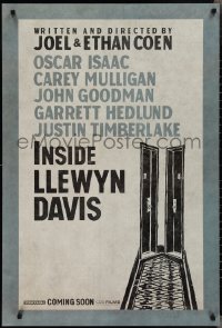 2k1087 INSIDE LLEWYN DAVIS teaser DS 1sh 2013 Coen brothers, Oscar Isaac, cool art of doors!