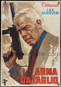 2k0275 PRIME CUT Italian 1sh 1972 completely different close-up of Lee Marvin w/machine gun, rare!