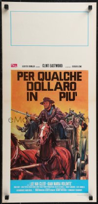 2k0281 FOR A FEW DOLLARS MORE Italian locandina R1970s Leone, Ciriello art w/ black title!