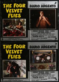 2k0287 FOUR FLIES ON GREY VELVET 5 Italian 18x26 pbustas 1971 Dario Argento's 4 Mosche di Velluto Grigio