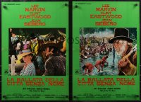 2k0290 PAINT YOUR WAGON 3 Italian 18x27 pbustas 1970 Clint Eastwood, Marvin & Seberg!