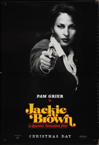 2k1097 JACKIE BROWN teaser 1sh 1997 Quentin Tarantino, cool image of Pam Grier in title role!