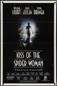 2k1125 KISS OF THE SPIDER WOMAN 1sh 1985 cool artwork of sexy Sonia Braga in spiderweb dress!