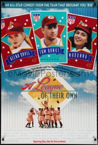 2k1133 LEAGUE OF THEIR OWN advance DS 1sh 1992 Tom Hanks, Madonna, Geena Davis, women's baseball!