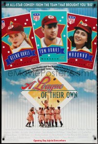 2k1134 LEAGUE OF THEIR OWN advance 1sh 1992 Tom Hanks, Madonna, Davis, women's baseball!