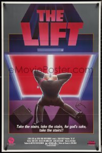 2k0105 LIFT 27x41 video poster 1985 De Lift, wild different horror artwork of killer elevator!