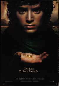 2k1152 LORD OF THE RINGS: THE FELLOWSHIP OF THE RING teaser 1sh 2001 J.R.R. Tolkien, one ring!