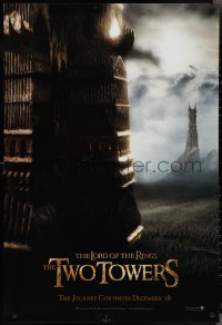 2k1161 LORD OF THE RINGS: THE TWO TOWERS teaser DS 1sh 2002 Peter Jackson & Tolkien epic!