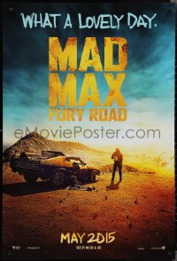 2k1165 MAD MAX: FURY ROAD teaser DS 1sh 2015 Tom Hardy in the title role with his V8 Interceptor car!