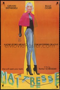 2k1168 MAITRESSE 1sh 1976 Barbet Schroeder, Depardieu, cool Jones art of sexy Bulle Ogier, rated!