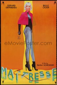 2k1167 MAITRESSE 1sh 1976 Barbet Schroeder, Depardieu, cool Jones art of sexy Bulle Ogier, unrated!