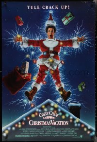 2k1200 NATIONAL LAMPOON'S CHRISTMAS VACATION DS 1sh 1989 Consani art of Chevy Chase, yule crack up!