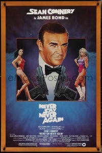 2k1206 NEVER SAY NEVER AGAIN 1sh 1983 art of Sean Connery as James Bond 007 by Obrero!