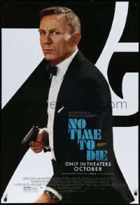 2k1209 NO TIME TO DIE IMAX advance DS 1sh 2021 Daniel Craig as James Bond 007 w/ gun!