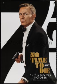 2k1208 NO TIME TO DIE teaser DS 1sh 2021 Daniel Craig as James Bond 007 w/ gun!