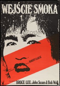 2k0523 ENTER THE DRAGON Polish 27x38 1981 Bruce Lee kung fu classic, cool different art by Erol!