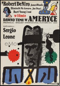 2k0533 ONCE UPON A TIME IN AMERICA Polish 27x39 1986 Robert De Niro, Sergio Leone, Mlodozeniec art!