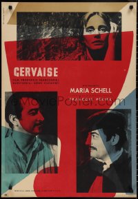 2k0466 GERVAISE Polish 23x33 1957 Maria Schell, directed by Rene Clement, Eryk Lipinski artwork!